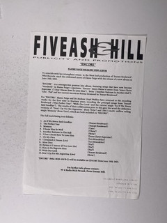 Fiveash Hill Press Release Original 'Encore' Elaine Paige New Album 1995