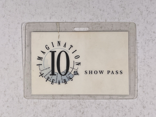 Imagination 10 Years Laminate Show Pass front