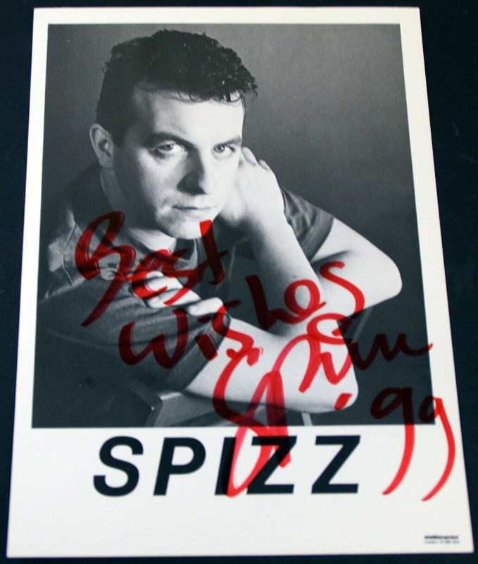 Spizzenergi Spizz Signed Photo Walkerprint Promo Circa Late 80s Front