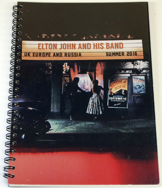 Elton John Itinerary Official UK Europe and Russia Tour Summer 2016 Front