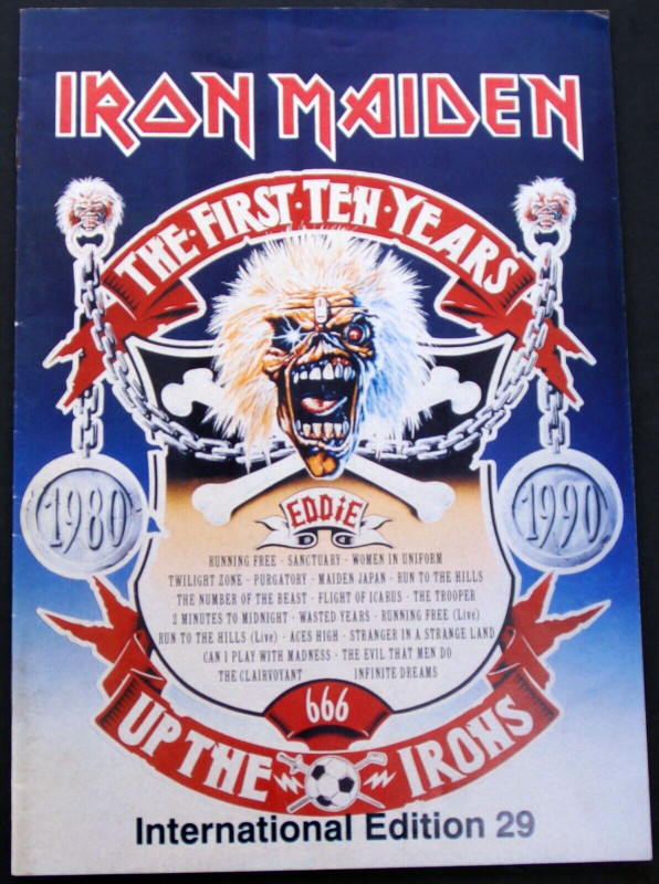 Iron Maiden Fan Club Original Vintage Magazine Number 29 1990 front