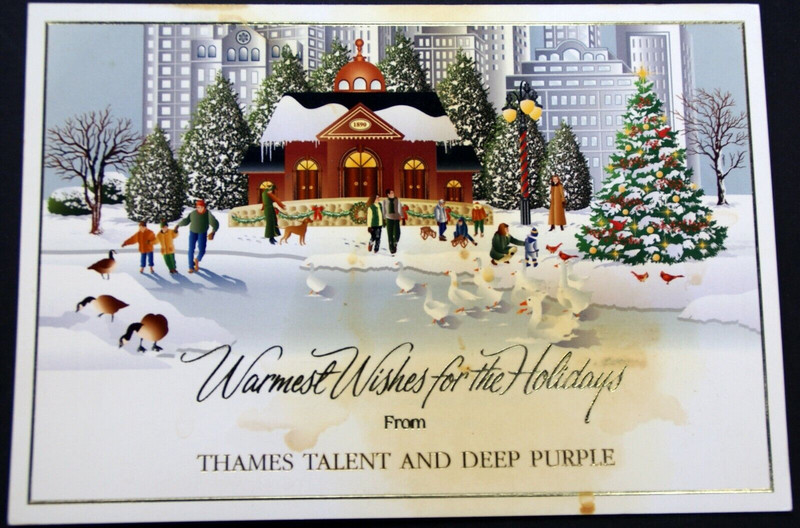 Deep Purple Christmas Card Don Airey Bruce Payne Thames Talent Undedicated 2003 front