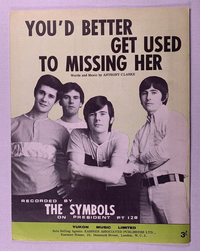 The Symbols Sheet Music You'd Better Get Used To Missing Her 1966 front