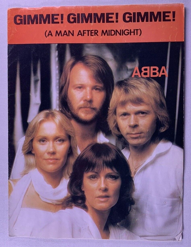 ABBA Sheet Music Original Gimme! Gimme! Gimme! (A Man After Midnight) 1979 front