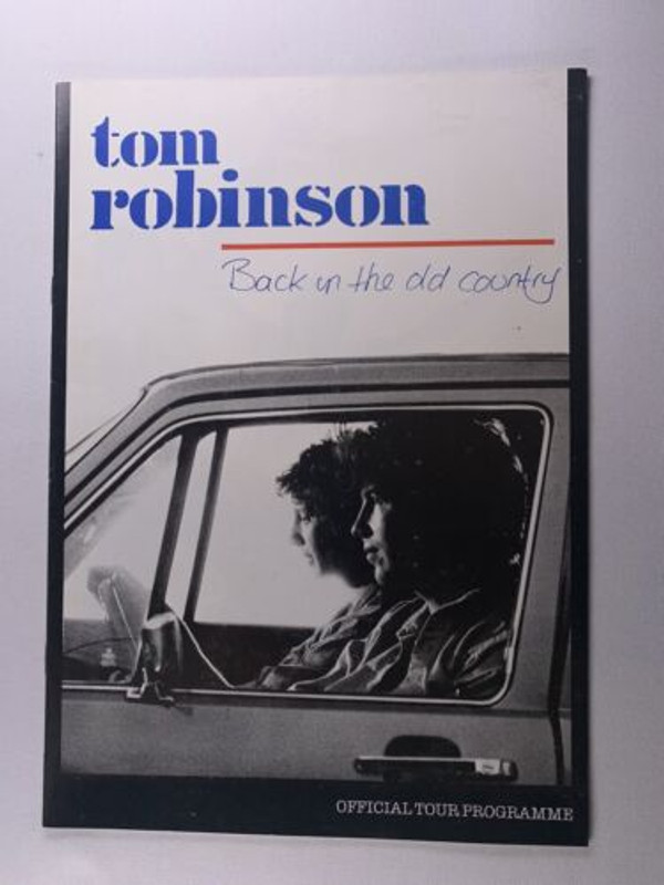 Tom Robinson Programme Official Back In The Old Country Tour 1984 front