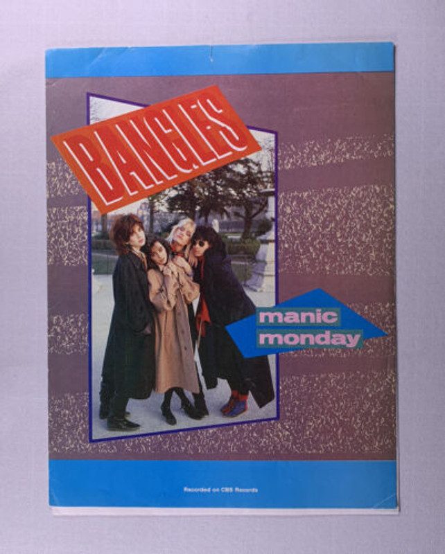 Bangles Sheet Music Orig Warner Brothers Music CBS Records Maniac Monday 1985 front