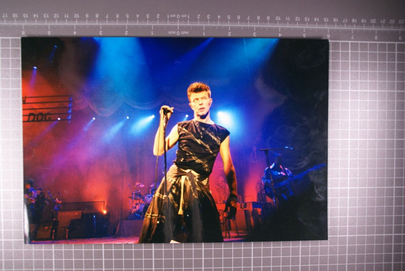 David Bowie Photo Colour  11.5" x 8" Original Marked to Verso With Credit Front