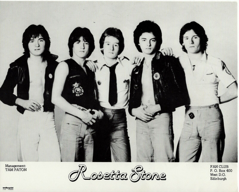 Bay City Rollers Rosetta Stone Photo Fan Club B/W 10 x 8 1978 Front