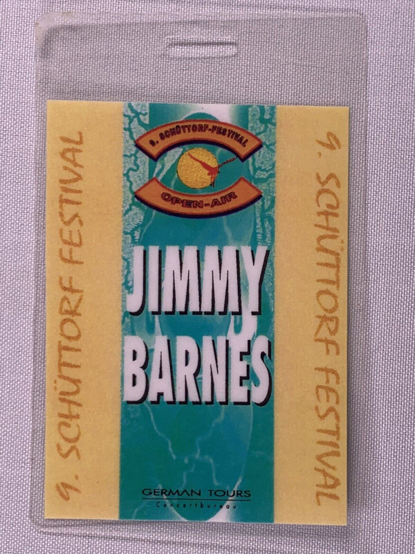 Jimmy Barnes Cold Chisel Pass Ticket Original Schüttorf Festival 1995 front
