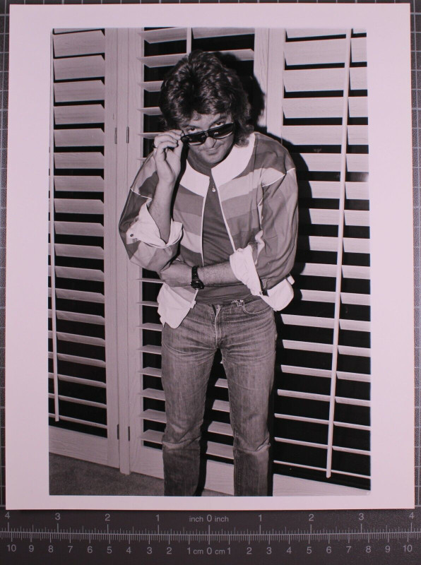 Bob Daisley Ozzy Osbourne Band Photo 10" x 8" Original Stamped Press 1985 front