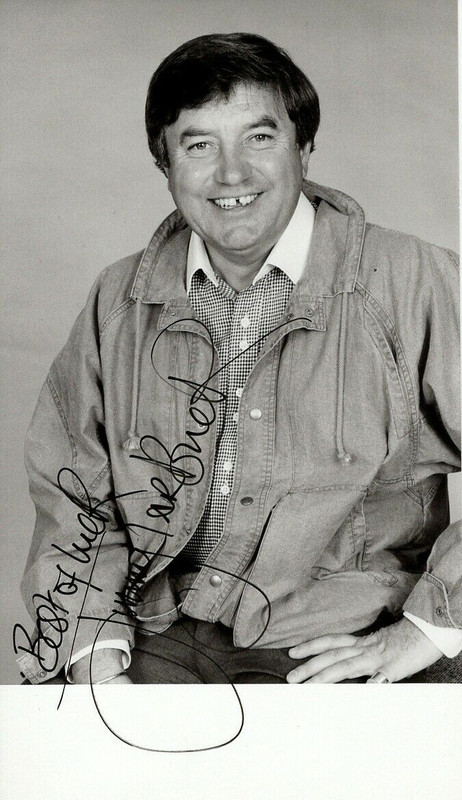 Jimmy Tarbuck Signed Photo Promo Vintage 6" x 3.5" Black and White front