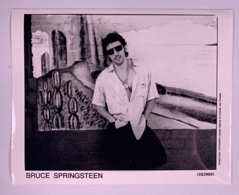 Bruce Springsteen Photo Vintage Official Columbia Records Circa 1980 Front