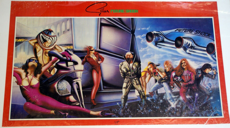 Ian Gillan Deep Purple Poster Vintage Virgin Promo Future Shock 1981 front