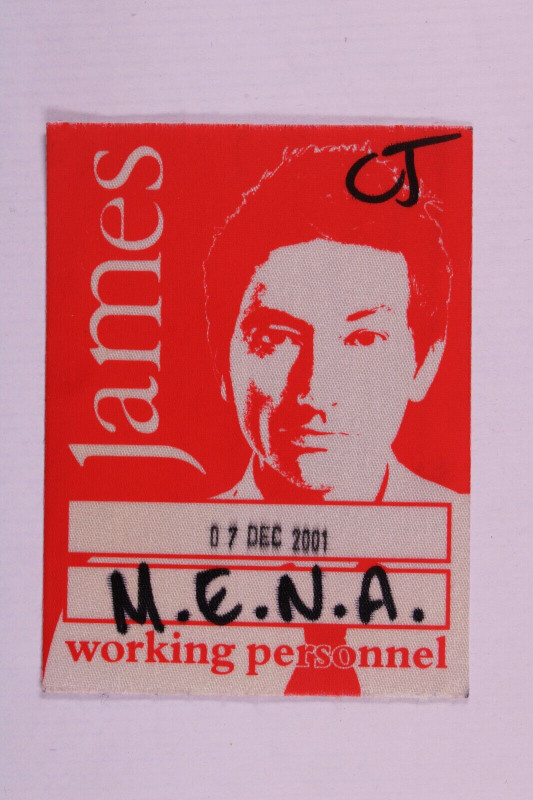 James Pass Original Getting Away With It Tour Manchester 2001 front