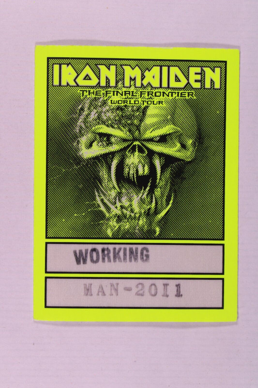 Iron Maiden Bruce Dickinson Pass Original The Final Frontier Manchester 2011 #1 front