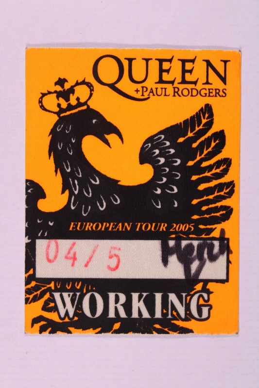 Queen Pass Original European Return Of The Champions Tour Manchester 2005 Front