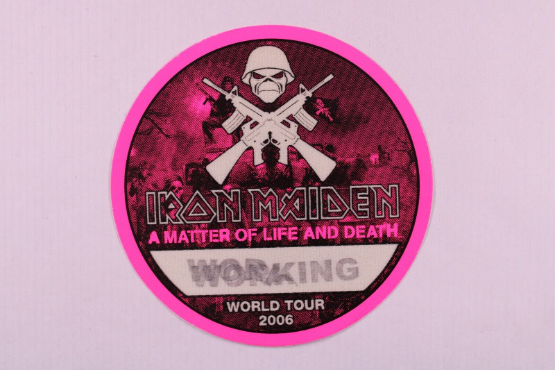 Iron Maiden Pass Original A Matter Of Life And Death World Tour 2006 #2 front