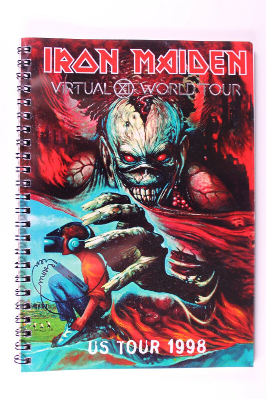 Iron Maiden Itinerary Original Vintage Virtual XI World Tour US 1998 front