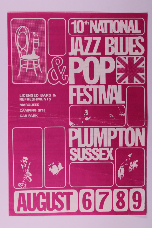 Deep Purple, Black Sabbath Jazz Blues And Pop Festival Flyer 1970 front