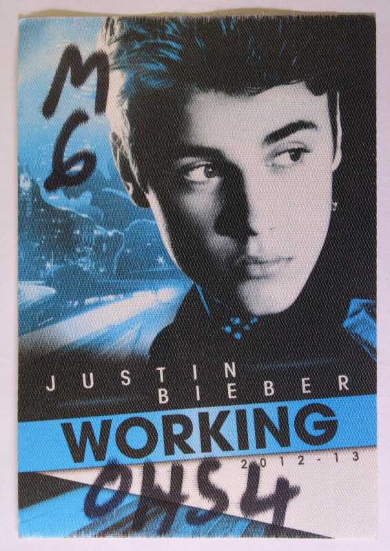 Justin Bieber Pass Original Believe Tour 2012-13 Front