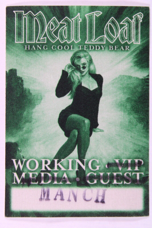 Meat Loaf Pass Original Hang Cool Teddy Bear Tour Manchester 2010 Front