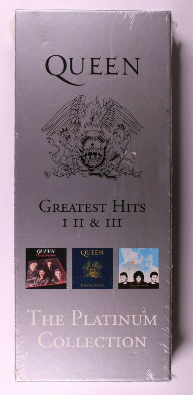 Queen Freddie Mercury 3CD +VHS Withdrawn Greatest Hits I II & III Sealed 2003 #1 Front