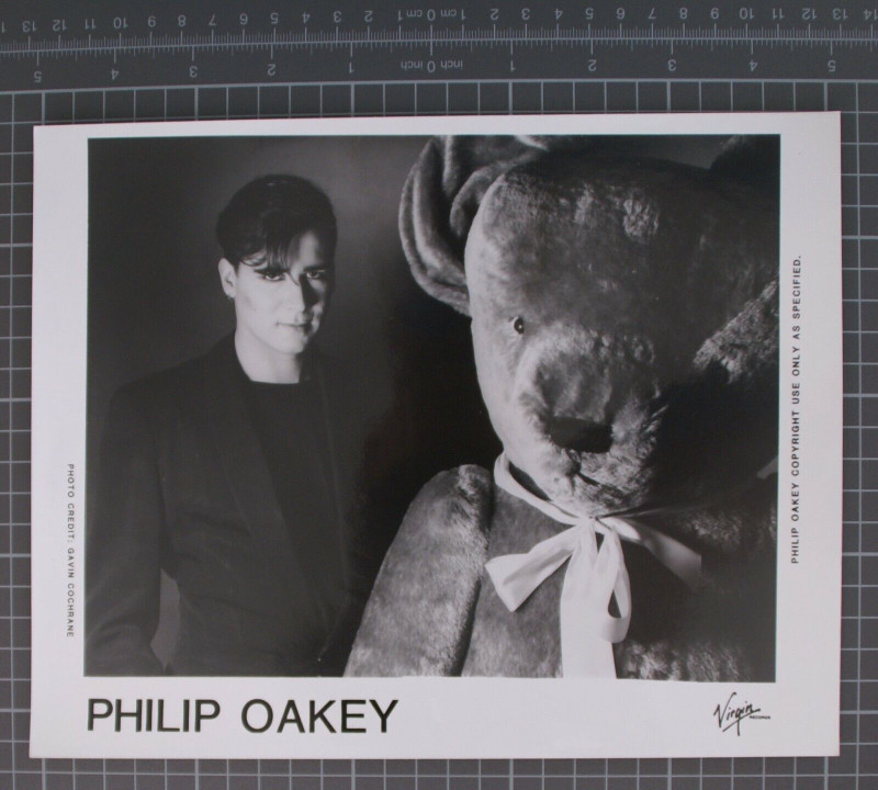 The Human League Philip Oakey Photo Original Virgin Records Promo 1980s front