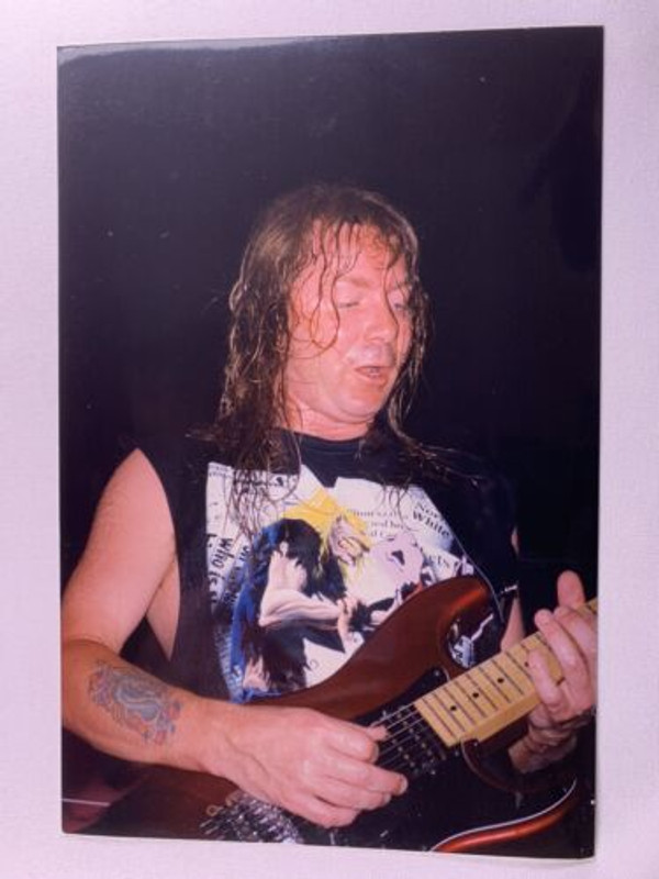 Iron Maiden Dave Murray Photo Vintage Used Press Promo Circa Early 1990s #2 front