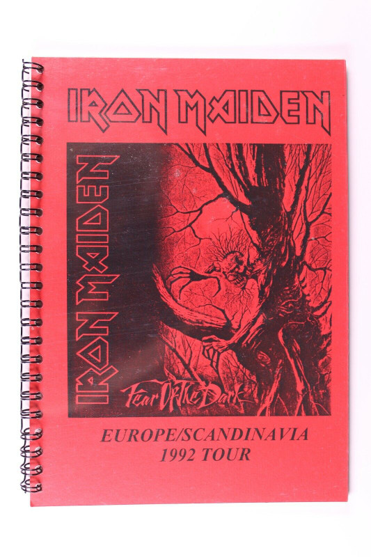Iron Maiden Itinerary Original FOTD Tour Europe Scandinavia Inc Donington 1992 front