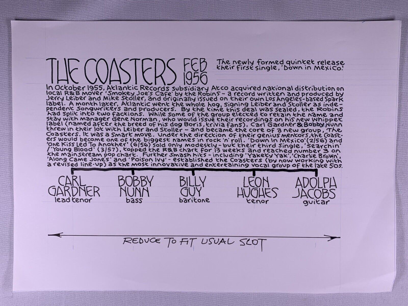 The Coasters Pete Frame Original Rock Family Tree front
