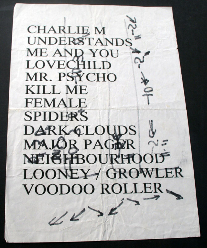 Space Set List Original Official Vintage UK SPACE COWBOY Tour 1996 front