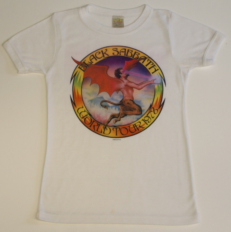 Black Sabbath Shirt Original Vintage Never Say Die World Tour 1978 front