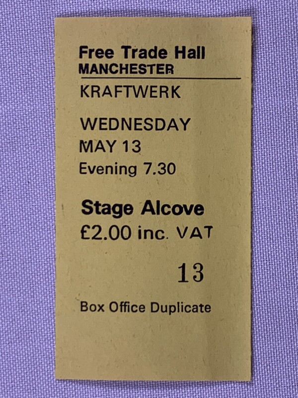 Kraftwerk Ticket Stub Original Manchester 1981 front