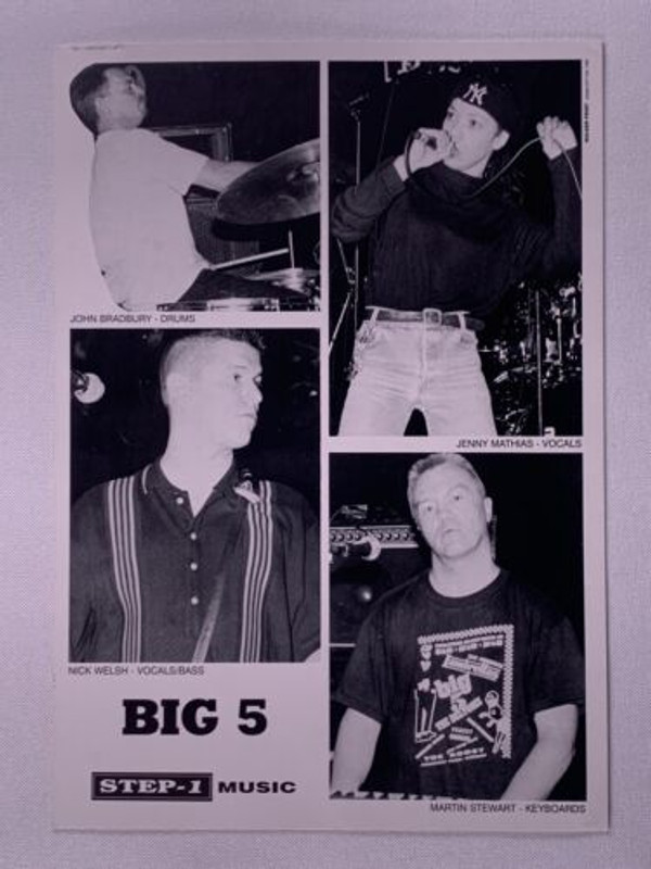 Big 5 Photo Original Step-1 Music Black And White Promo Circa Mid 1990s front