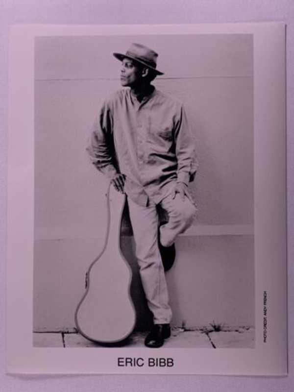 Eric Bibb Folk Blues Photo Original Black And White Promo Circa 1990s front