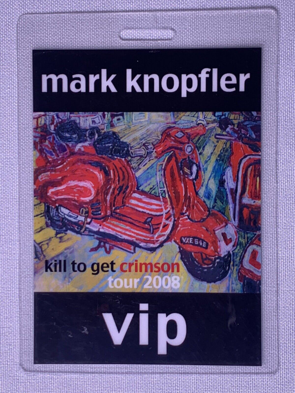 Mark Knopfler Pass Ticket Original Kill To Get Crimson Tour 2008 front