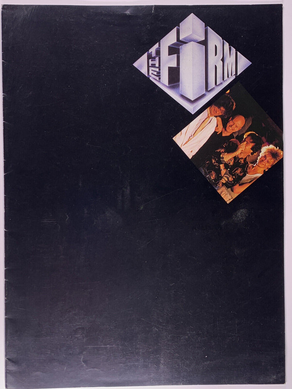 Jimmy Page Paul Rogers The Firm Program Original The Firm Tour 1984 Front