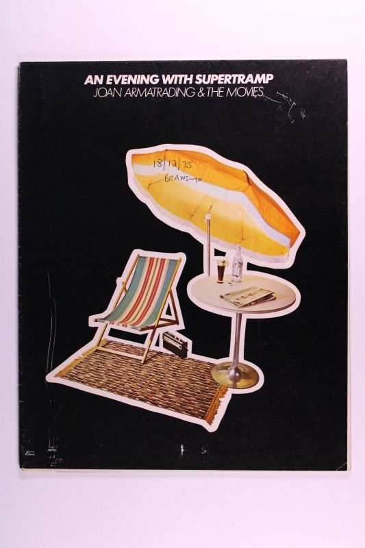 Supertramp Joan Armatrading Program Postergram Crisis? What Crisis? 1975 front