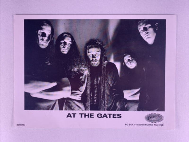 At The Gates Photo Original Earache Records Promo Circa Early 1990s front