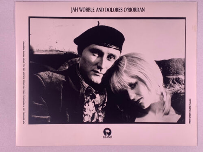 Jah Wobble and Dolores O’Riordan Photo Vintage Island Records Promo Circa 1990s Front