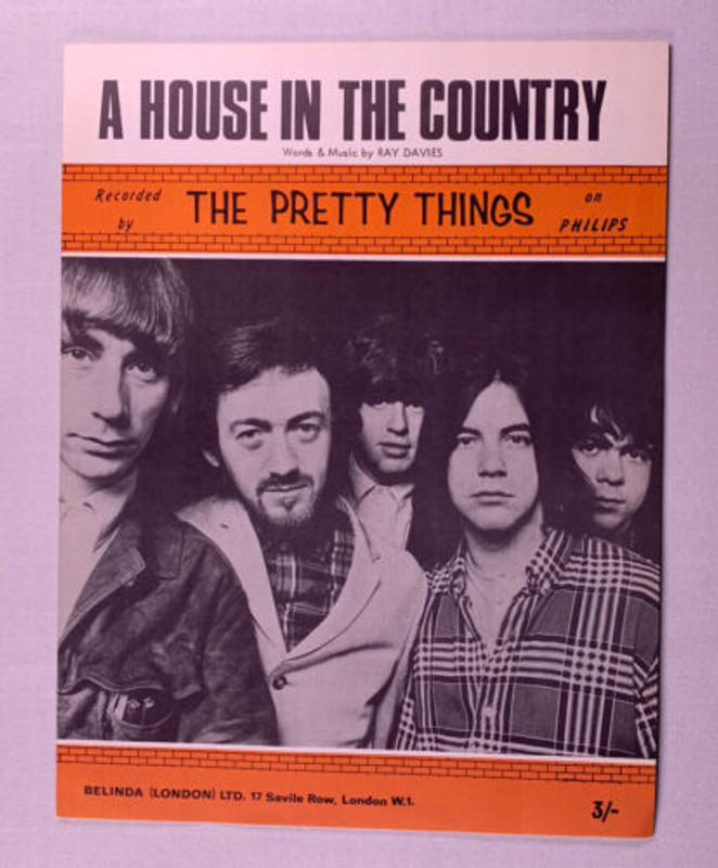 The Pretty Things Sheet Music Original A House In The Country 1966 front