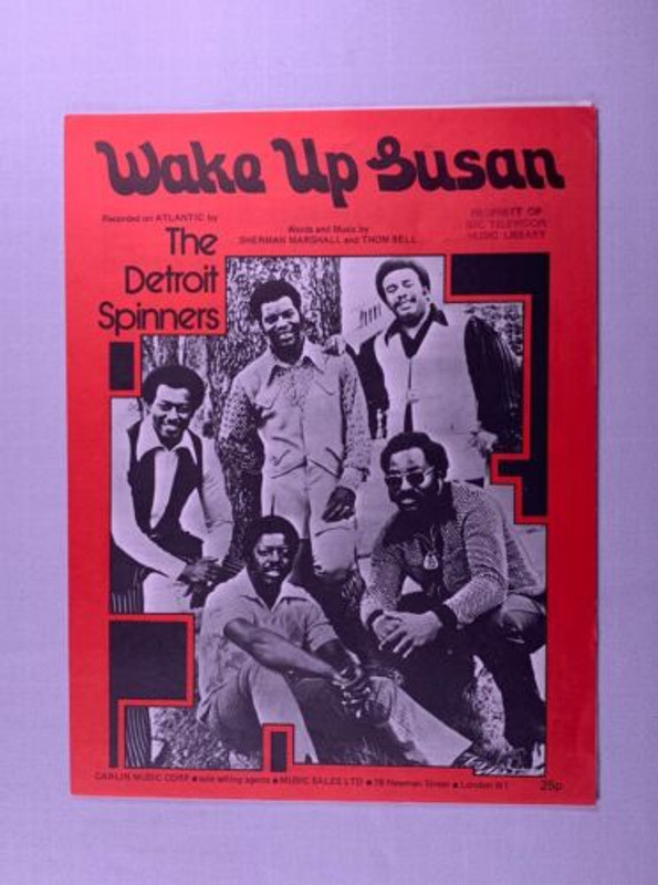 The Detroit Spinners Sheet Music Wake Up Susan 1976 front