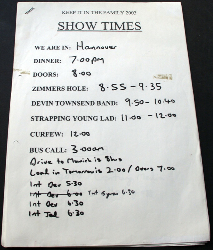 Strapping Young Lad Devin Townsend Zimmer's Show Time Keep It in The Family 2003 front