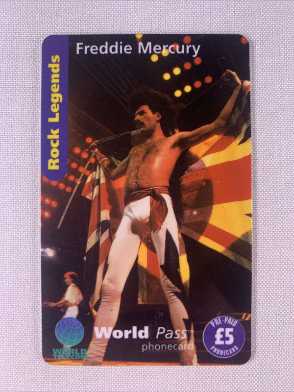 Queen Freddie Mercury Phone Card Ltd Ed #817/1500 World Telecom UK Circa Mid 90s front