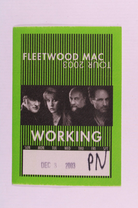 Fleetwood Mac Pass Ticket Original Say You Will Tour December 2003 #1 Front