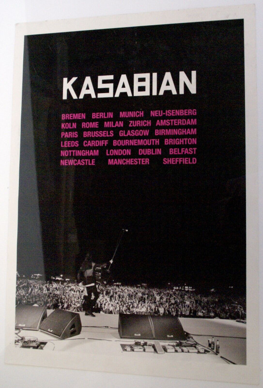 Kasabian Tom Meighan Poster Original Official 48:13 European Tour 2014 Front
