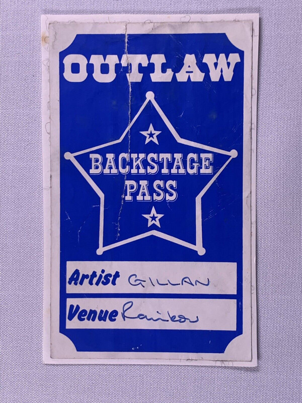 Deep Purple Gillan Pass Ticket Original Mr Universe Tour Rainbow Theatre 1979 front