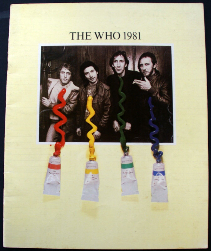 The Who Roger Daltrey Pete Townsend Program Faces Dance Tour 1981 front