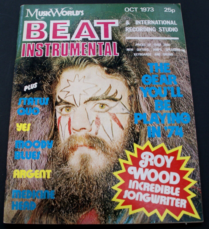 Black Sabbath Status Quo Yes Roy Wood Magazine Beat Instrumental 1973 front