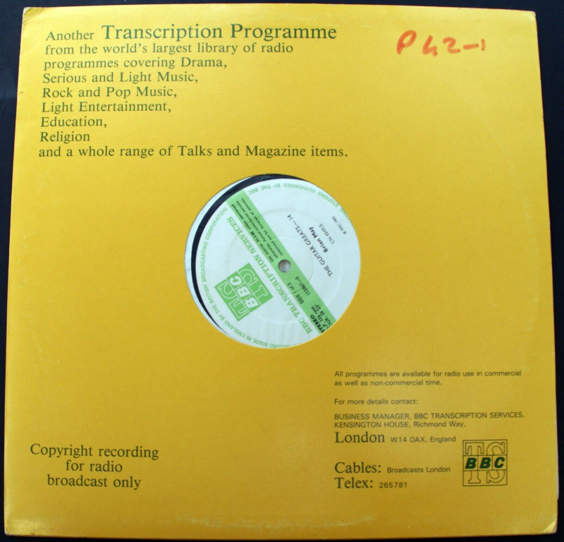 Queen Brian May BBC Transcription Services The Guitar Greats No. 14 Front